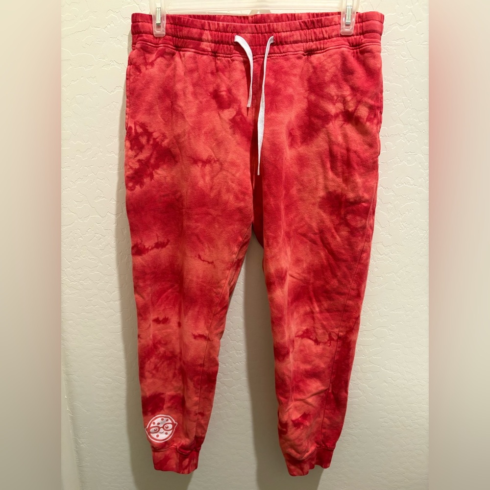Red Tie-Dye Jogger Pants Size XL
